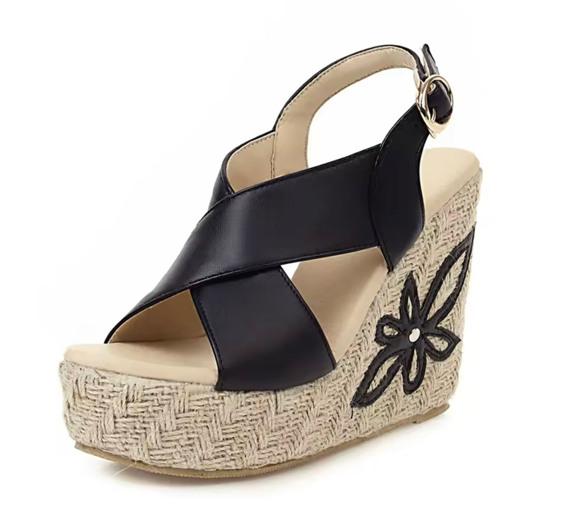 Maddy Flower Wedge