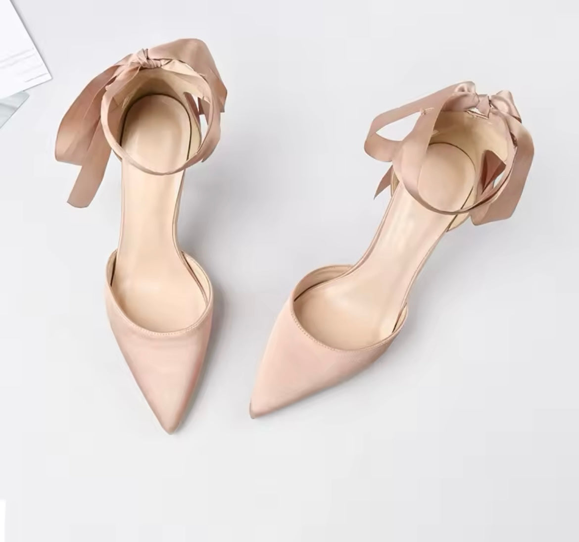 Ella Ribbon Tie Heels