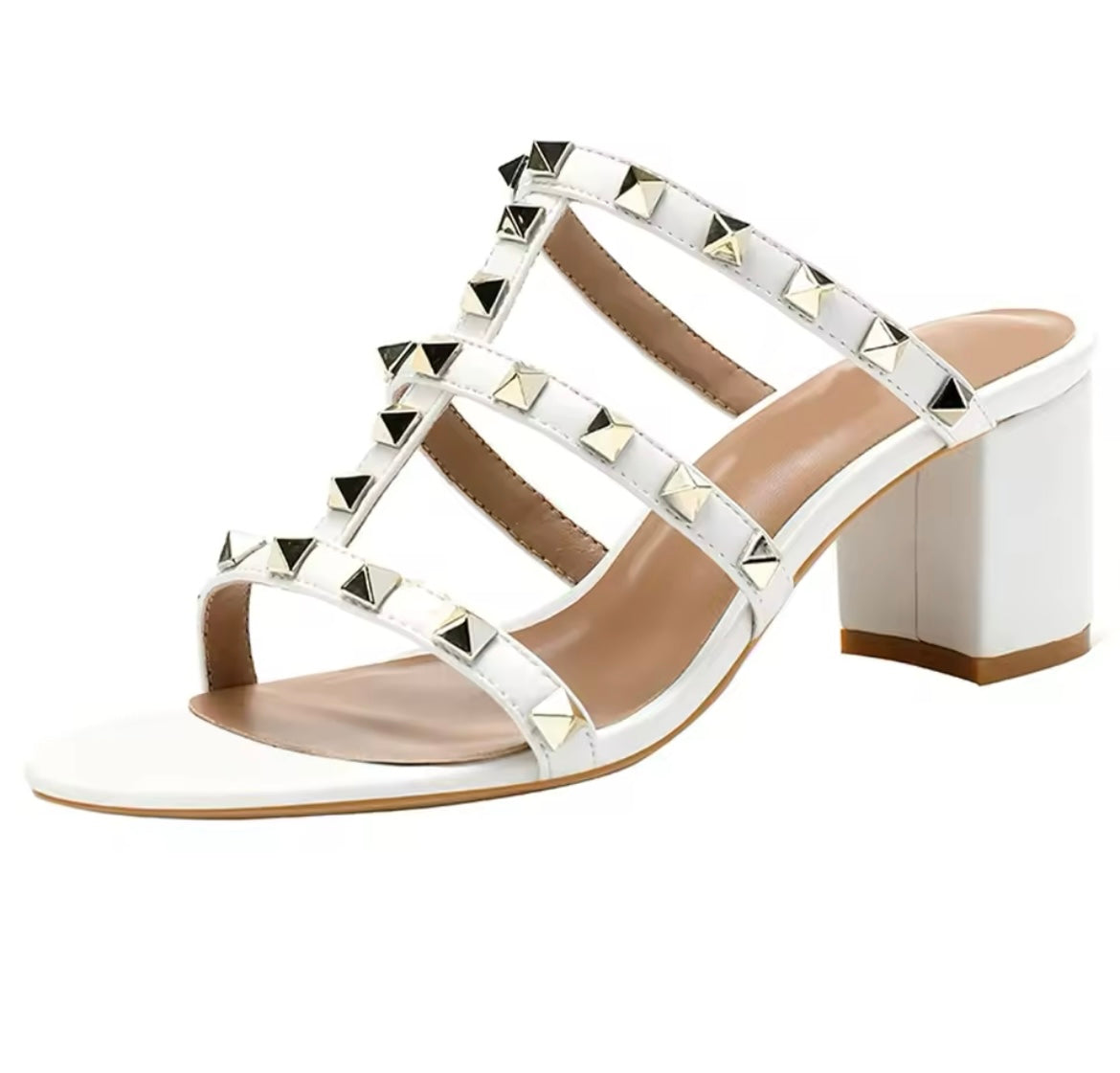 Dalhia Stud Sandals Size 2 White IN STOCK