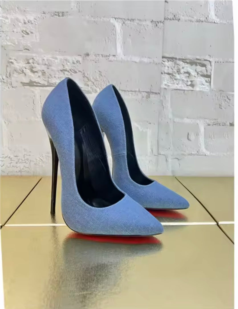 Dolly Denim Heels