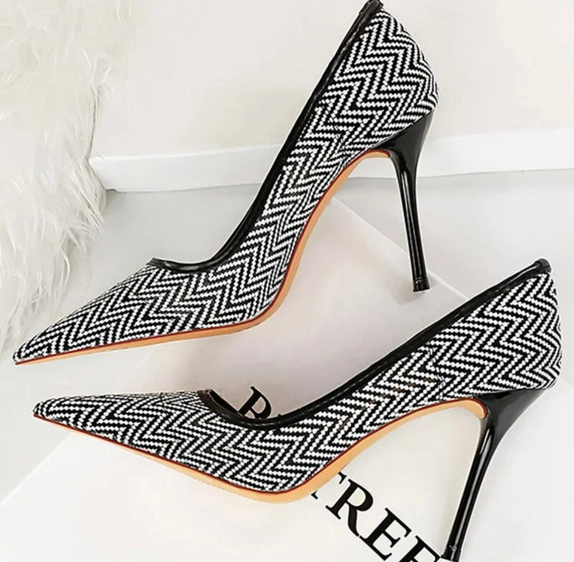 Amanda Chevron Pointed Heels
