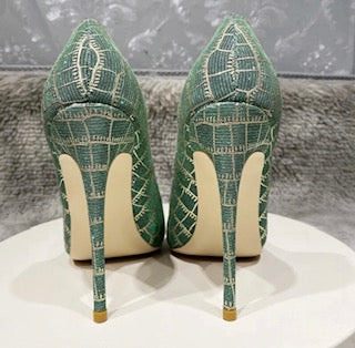 Kelly Checkered Print Heels