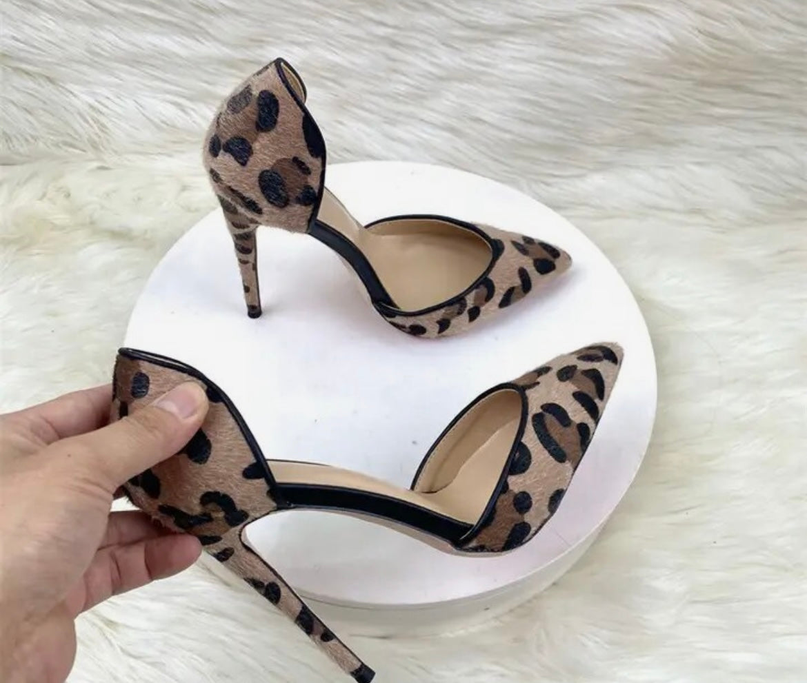 Leah Leopard Print Heels
