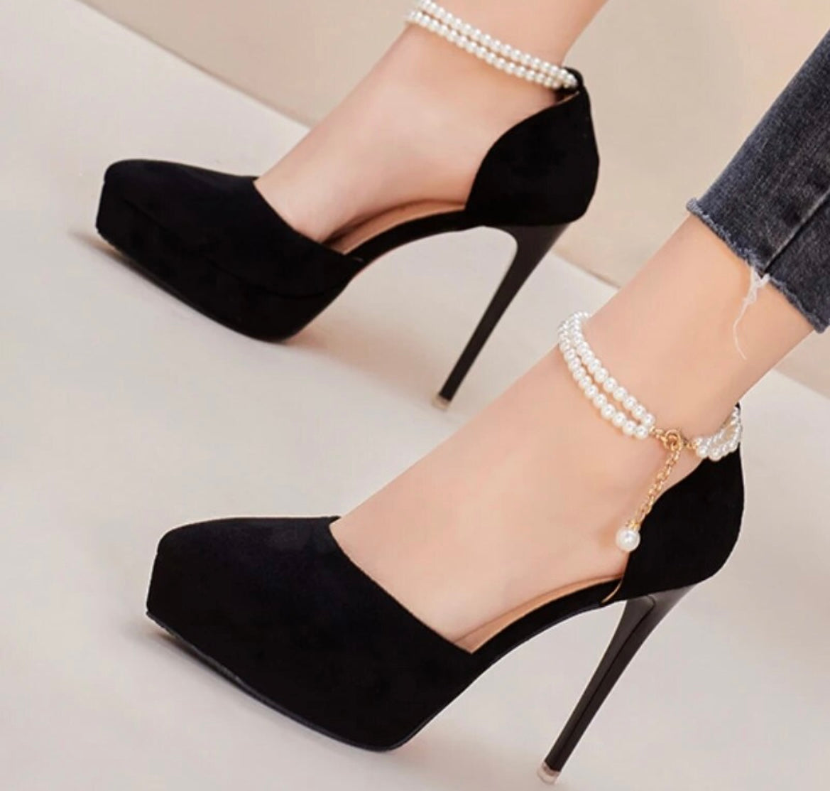 Mabel Pearl Strap Heels