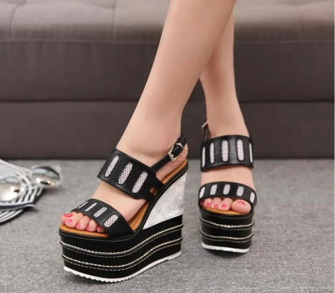 Aubrey Woven Wedge Sandals