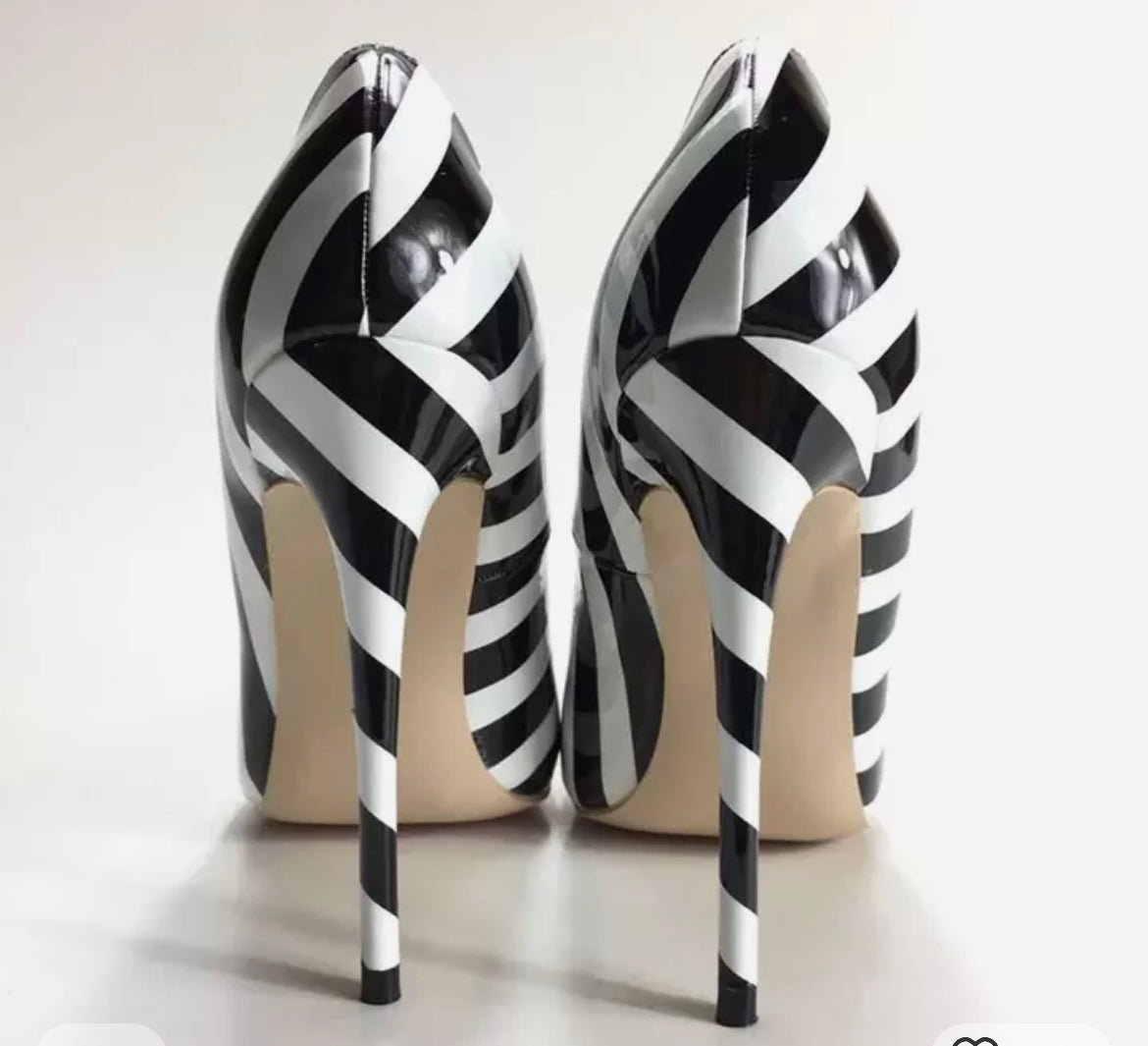 Lola Studded Stripe Heels
